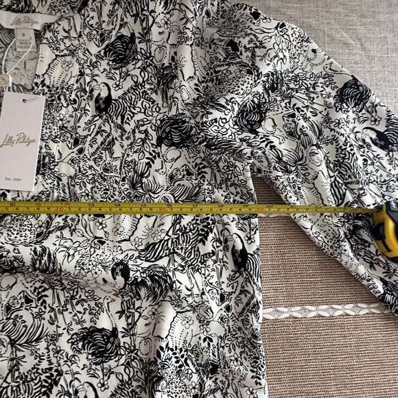 Lilly Pulitzer Olivine A-line Animal and Floral Print Long Sleeve Dress - Picture 11 of 14